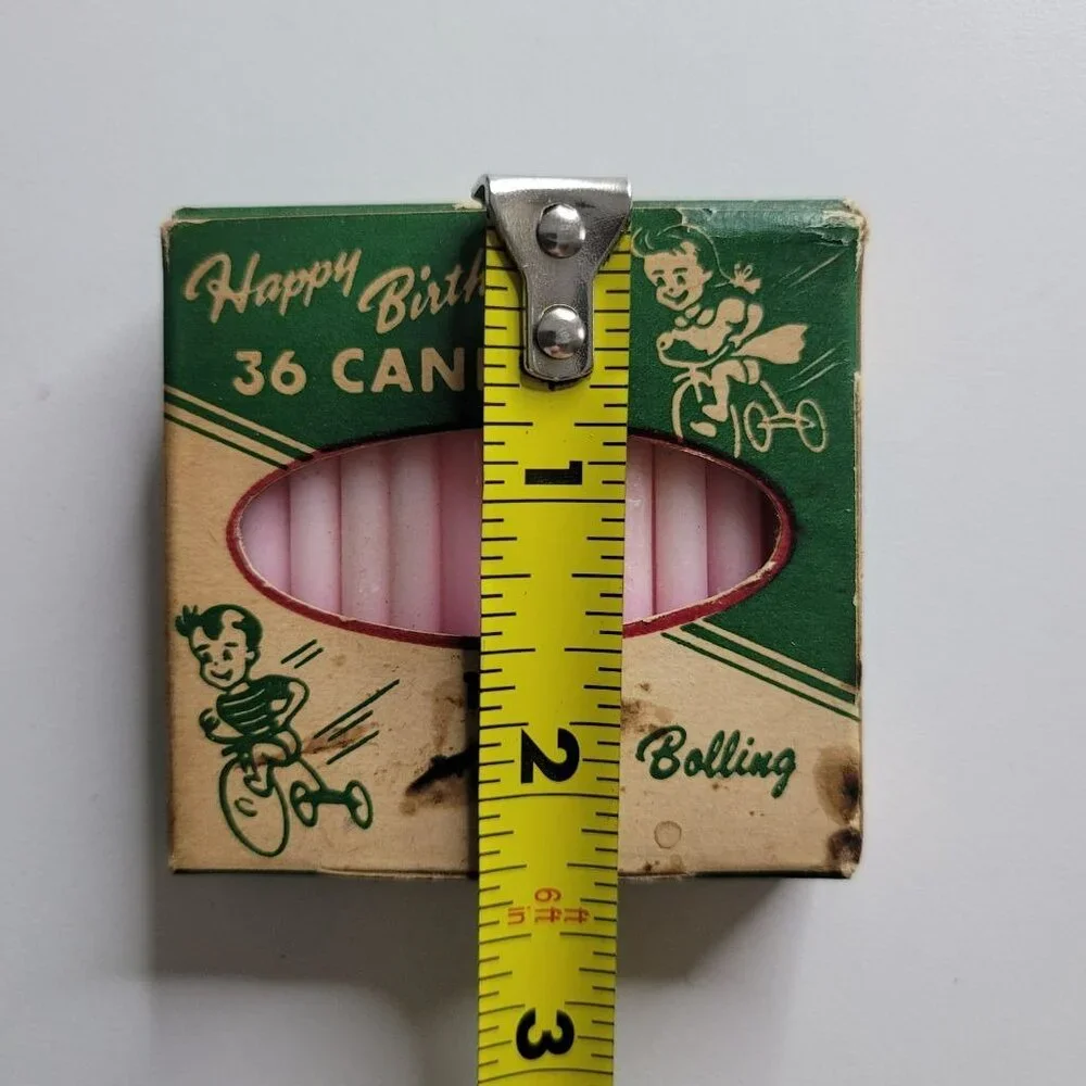 Betty Bolling Birthday Candles‎ Vintage Pink Pack of 36 Candle Craft USA 3 Dozen